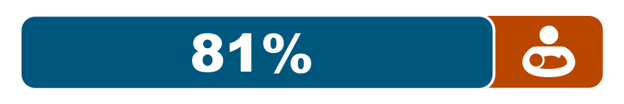 La gráfica de barras muestra que el 81 por ciento de los solicitantes utilizaron SDI Online para presentar su más reciente solicitud para beneficios.